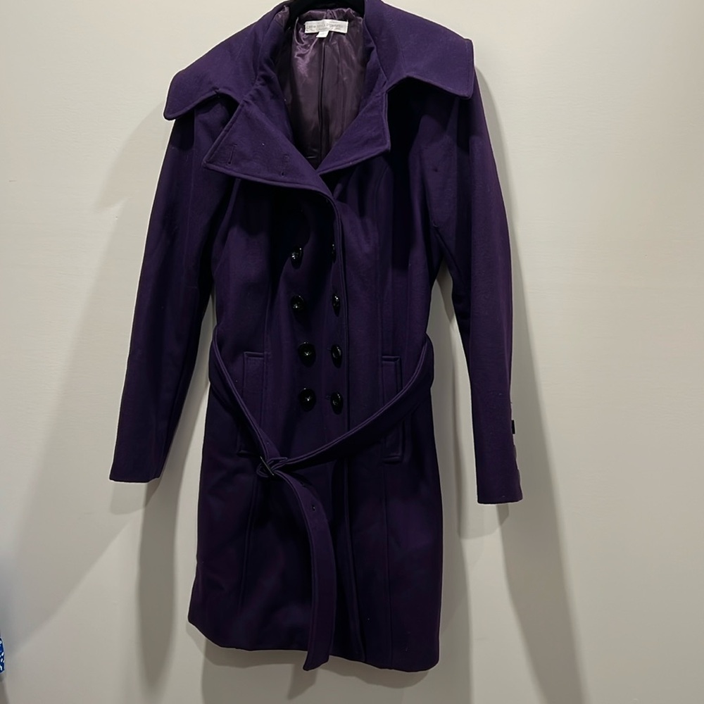 Double breasted wool trenchcoat